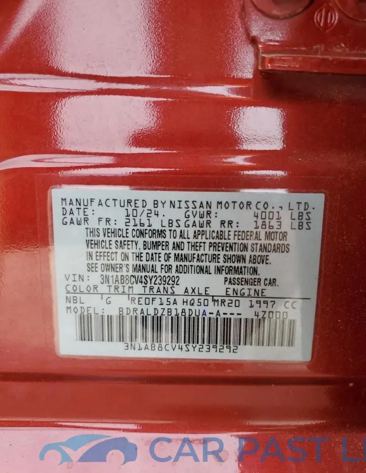 3N1AB8CV4SY239292# 12