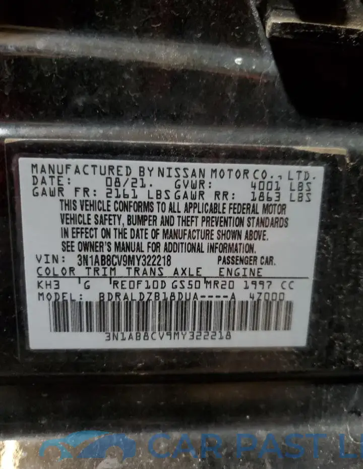 3N1AB8CV9MY322218# 12