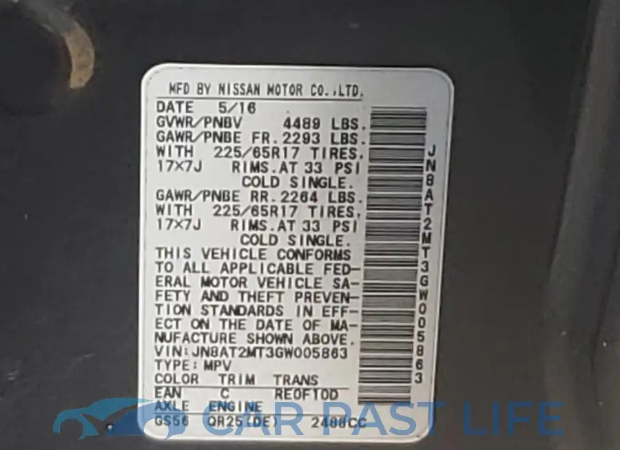 JN8AT2MT3GW005863# 13