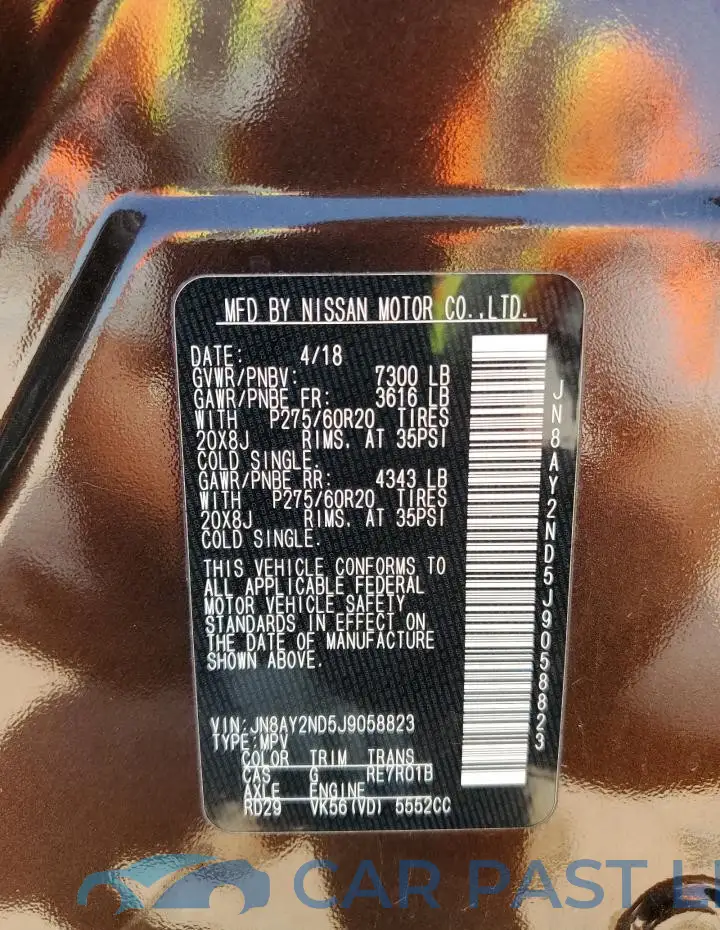 JN8AY2ND5J9058823# 13