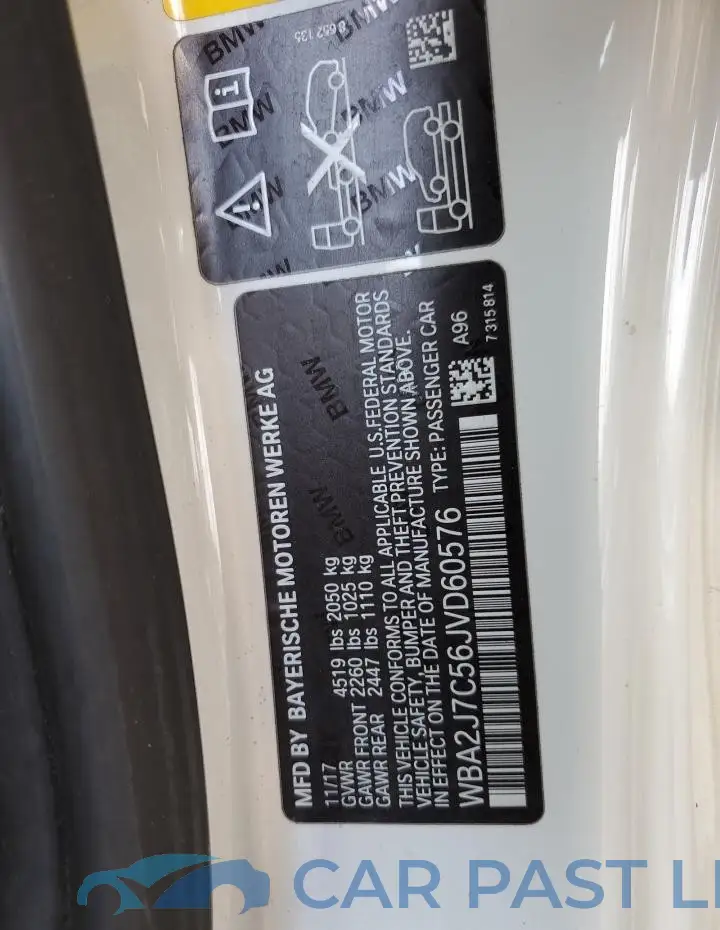 WBA2J7C56JVD60576# 13