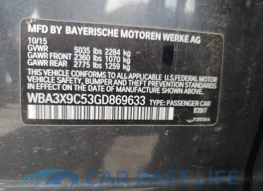 WBA3X9C53GD869633# 12