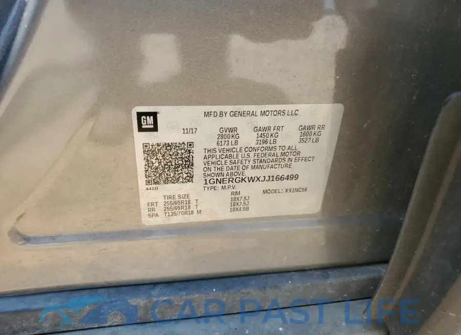 1GNERGKWXJJ166499# 13