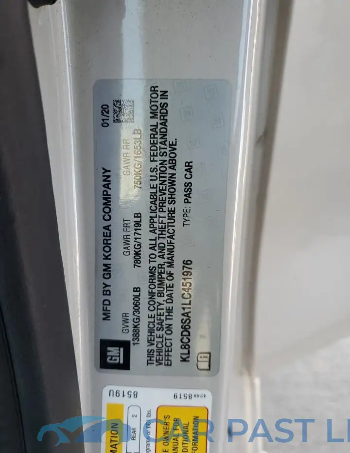 KL8CD6SA1LC451976# 12