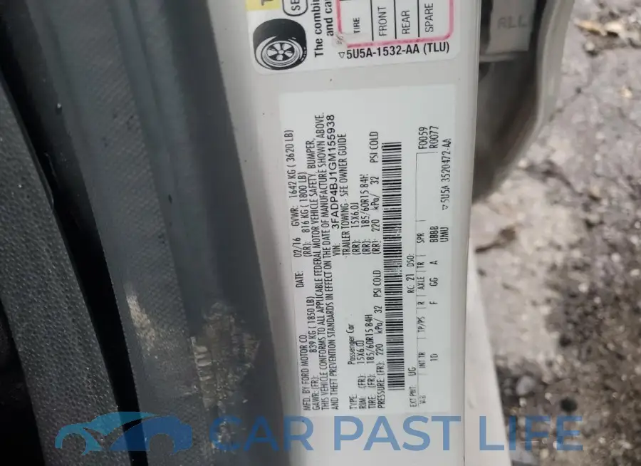 3FADP4BJ1GM155938# 12