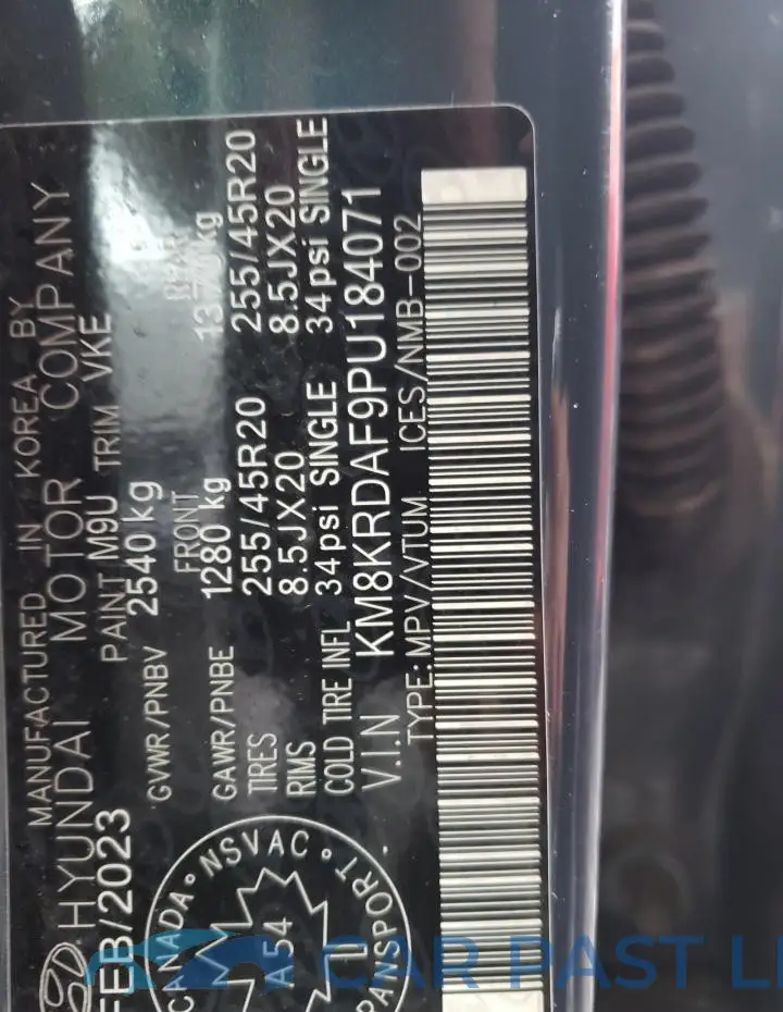 KM8KRDAF9PU184071# 14