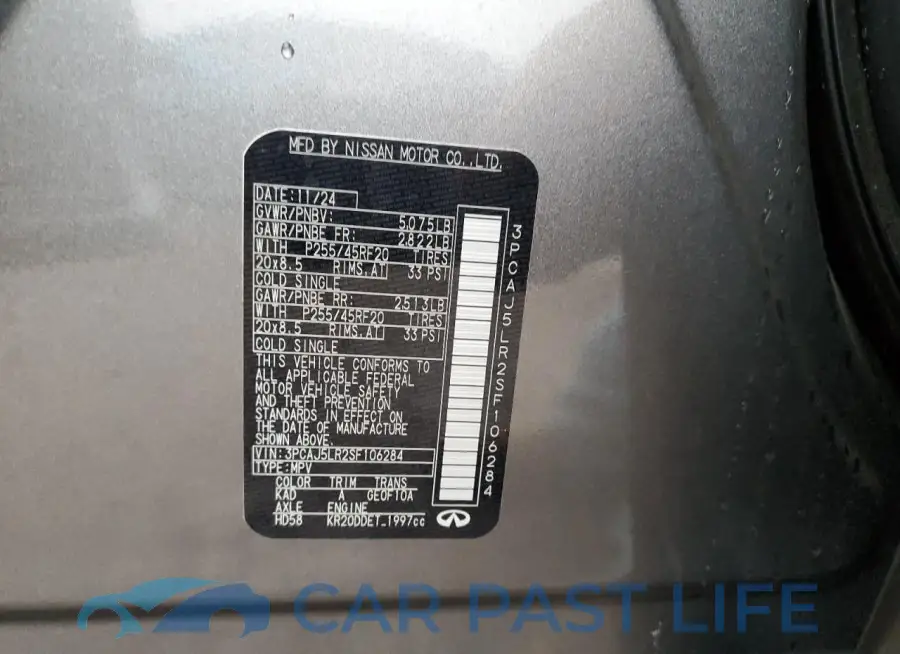 3PCAJ5LR2SF106284# 12