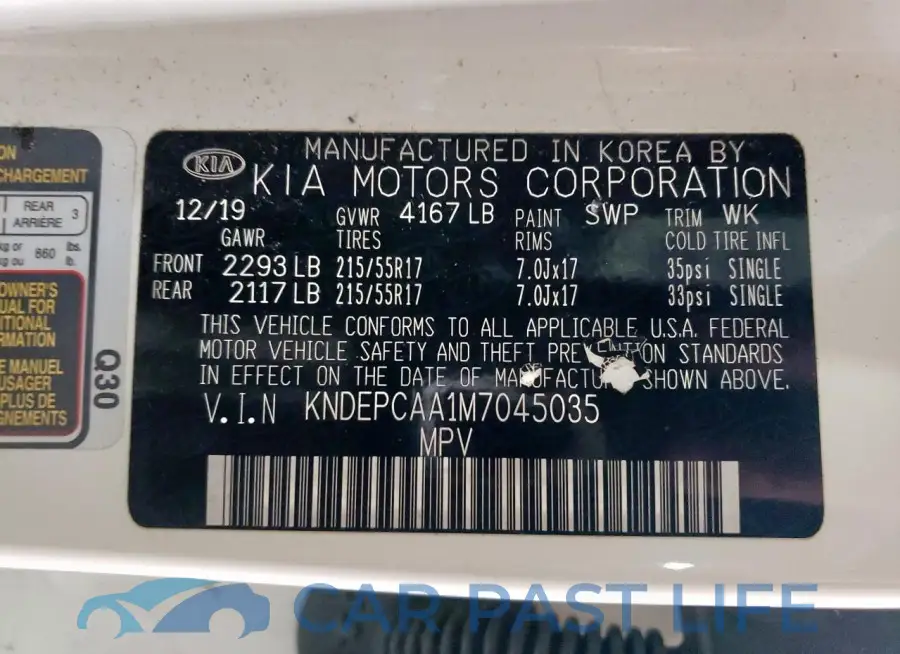KNDEPCAA1M7045035# 13