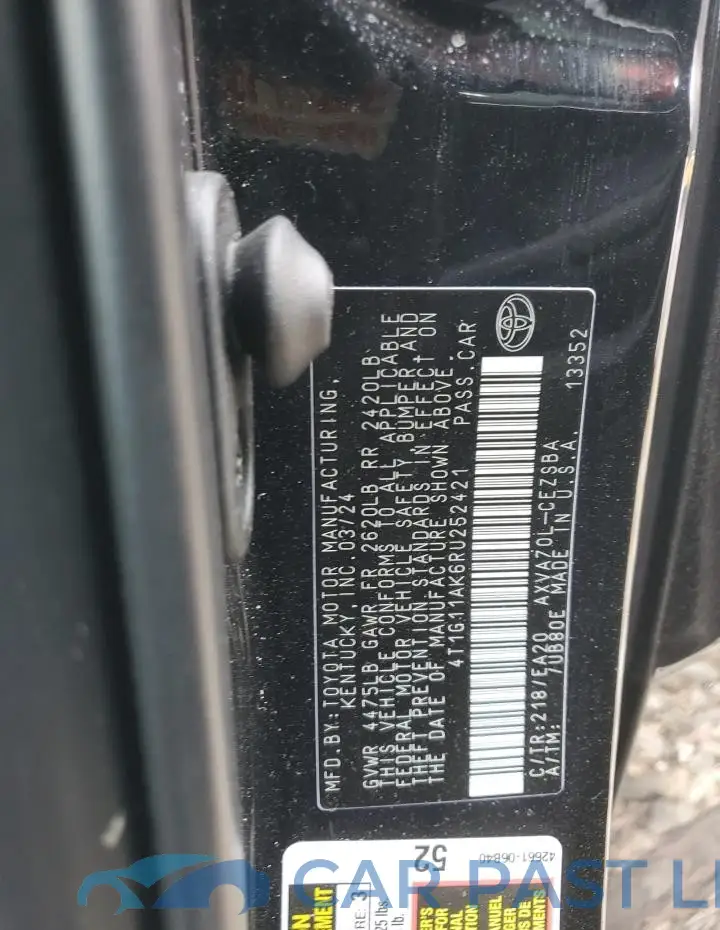 4T1G11AK6RU252421# 12