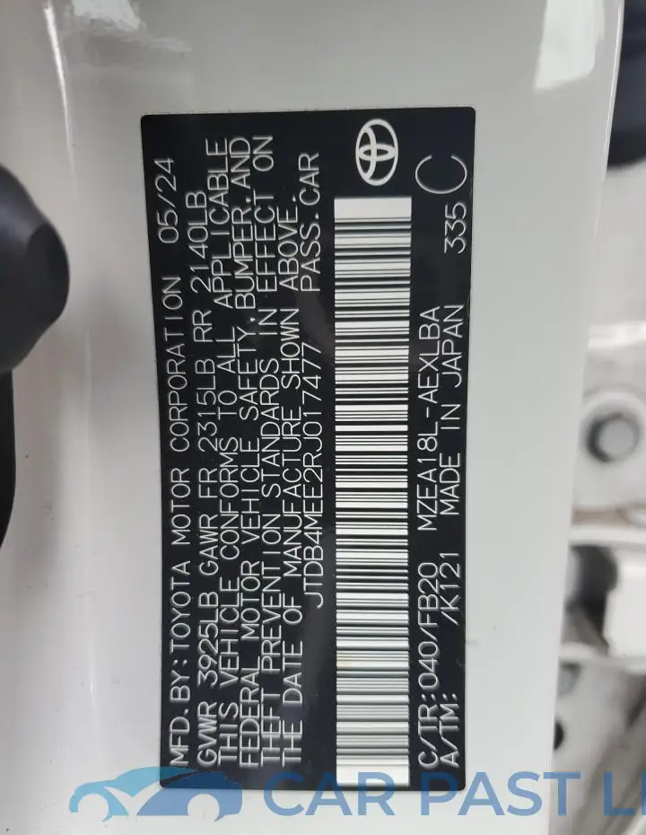 JTDB4MEE2RJ017477# 12