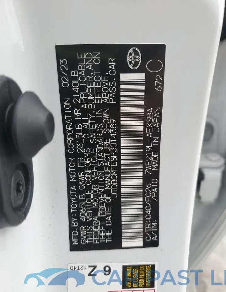 JTDBCMFE8P3014389# 12