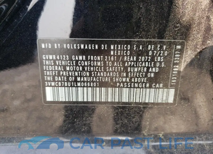 3VWCB7BU1LM066801# 12