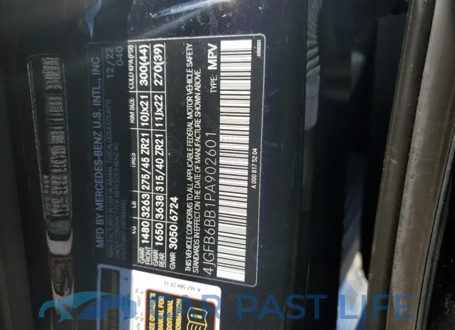 4JGFB6BB1PA902601# 14
