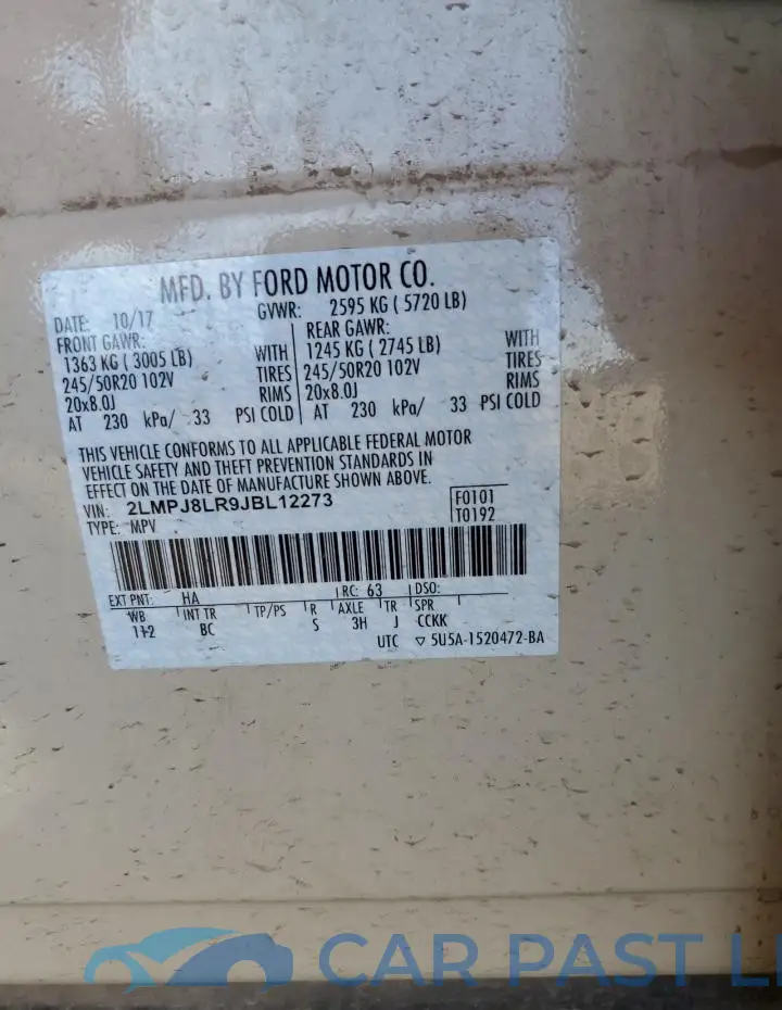 2LMPJ8LR9JBL12273# 13