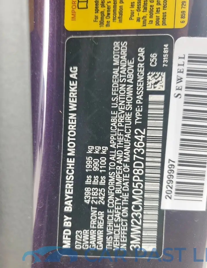 3MW23CM05P8D73642# 12