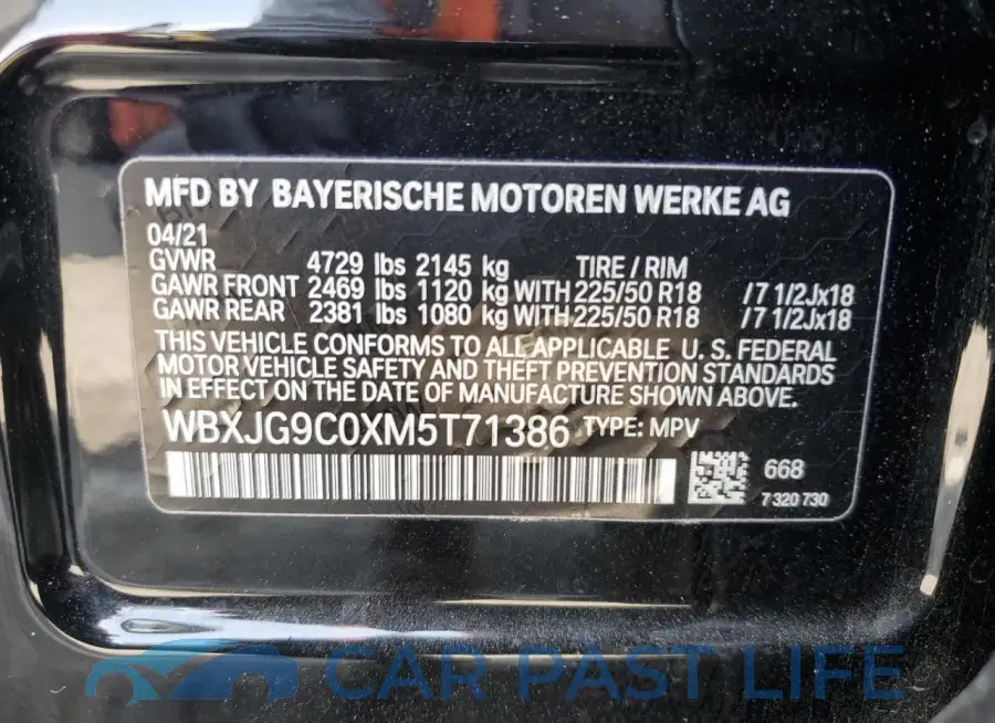 WBXJG9C0XM5T71386# 13