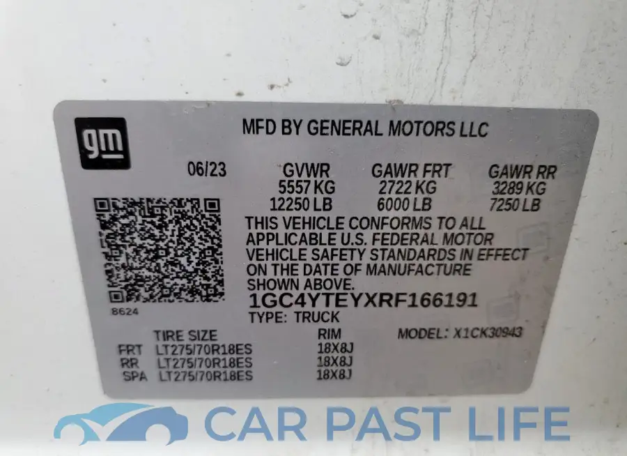 1GC4YTEYXRF166191# 13
