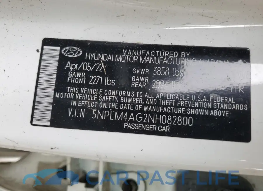 5NPLM4AG2NH082800# 12