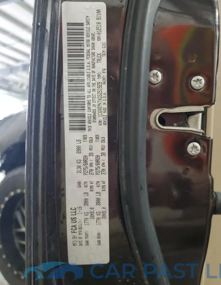 1C6RR7NTXGS251929# 13
