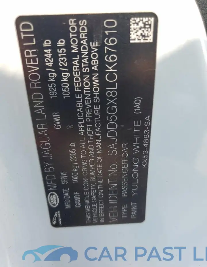 SAJDD5GX8LCK67610# 12