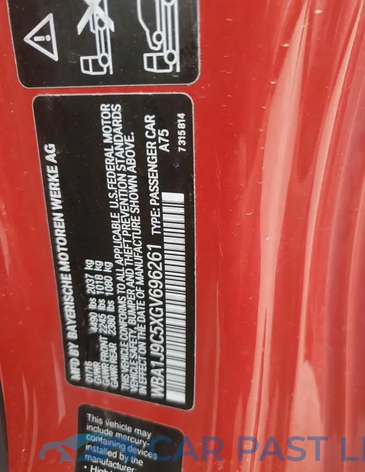 WBA1J9C5XGV696261# 12