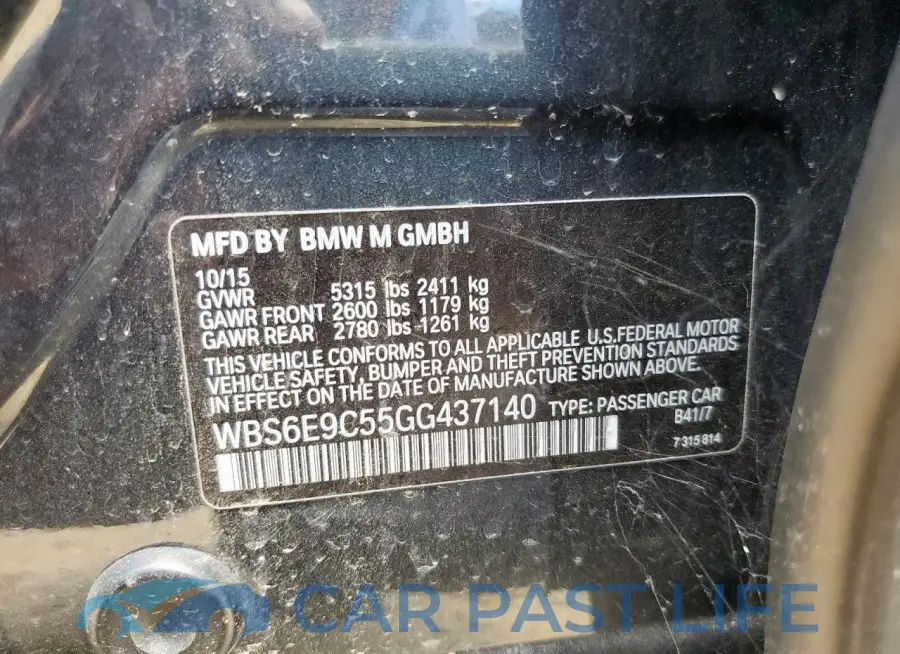 WBS6E9C55GG437140# 12