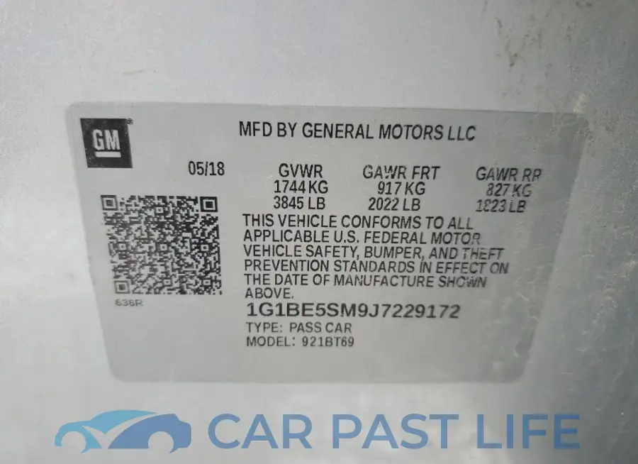 1G1BE5SM9J7229172# 12