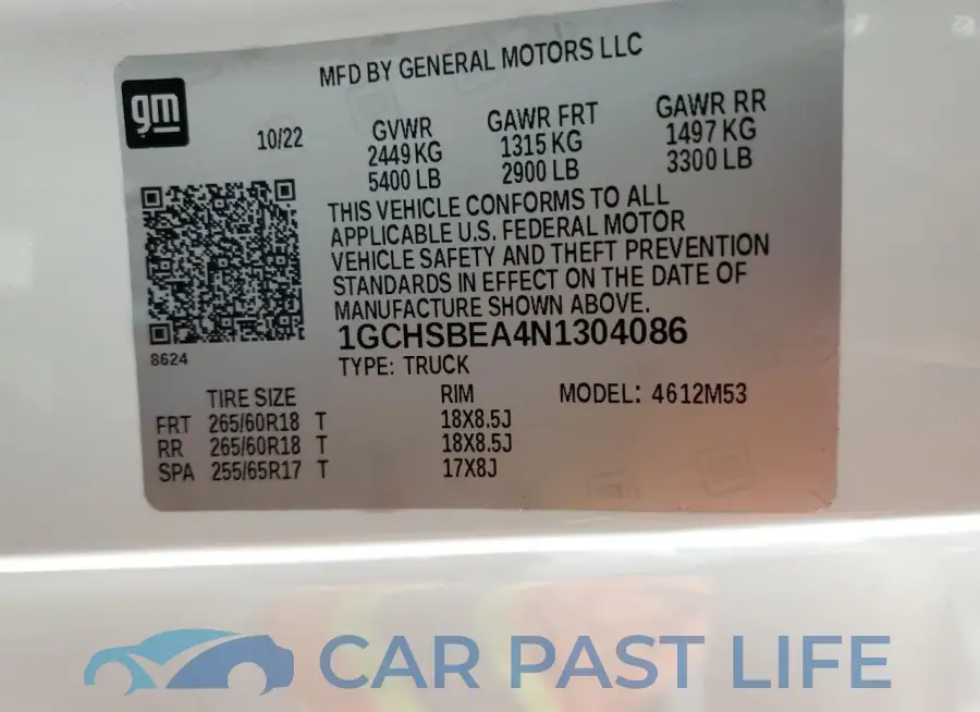 1GCHSBEA4N1304086# 13