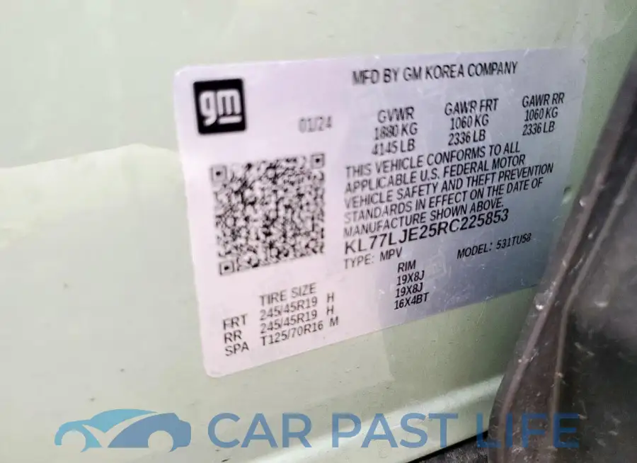KL77LJE25RC225853# 12