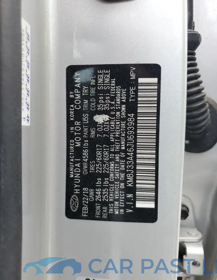 KM8J33A46JU693984# 14