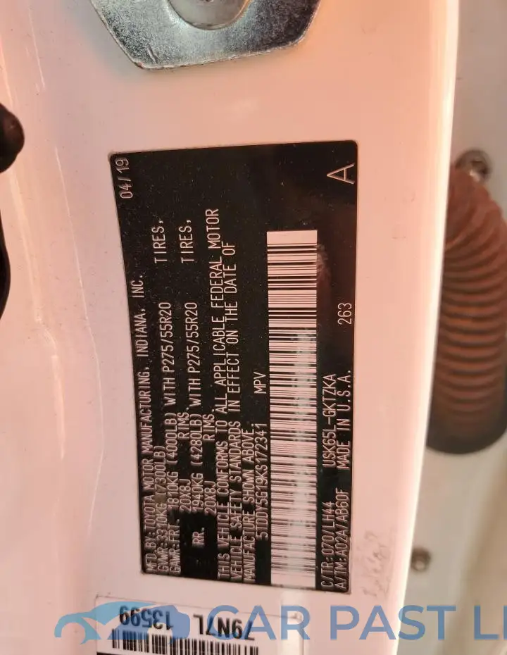 5TDDY5G19KS172341# 13