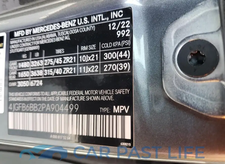4JGFB6BB2PA904499# 13