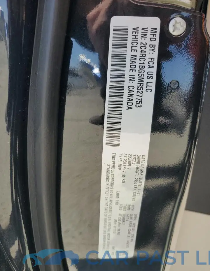 2C4RC1BG5MR527753# 13