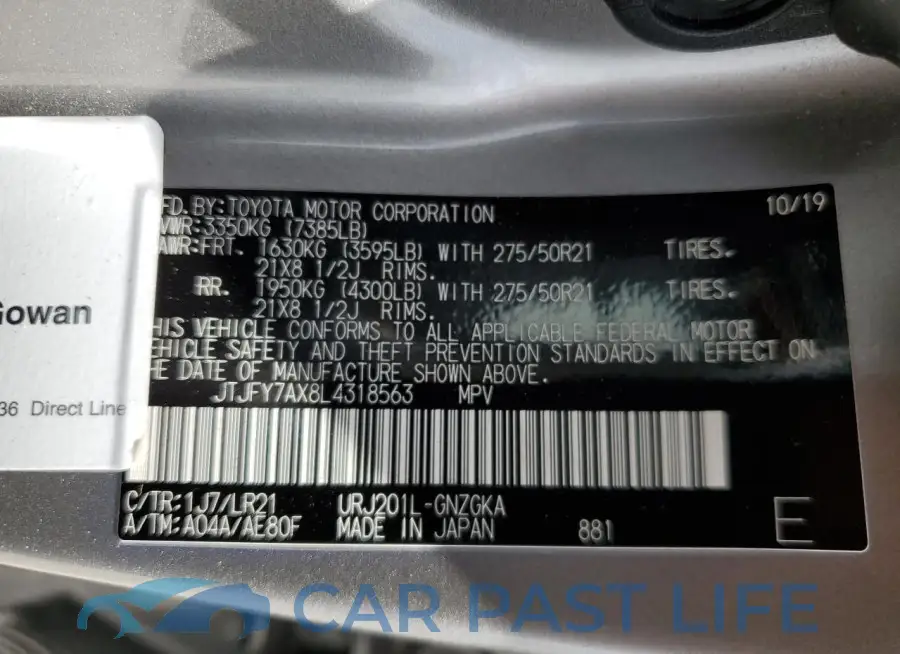 JTJFY7AX8L4318563# 14