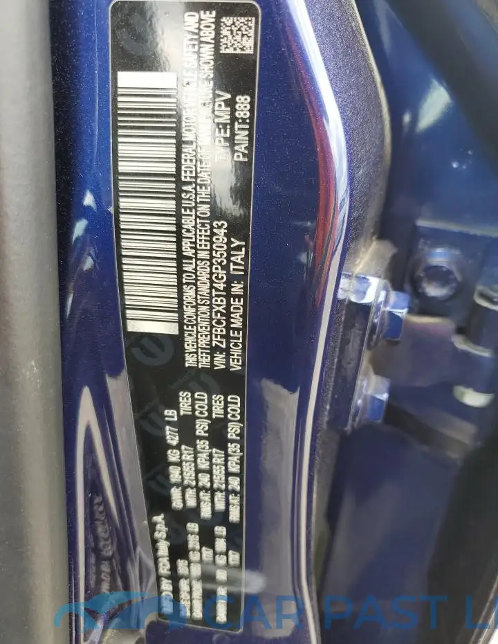 ZFBCFXBT4GP350943# 12