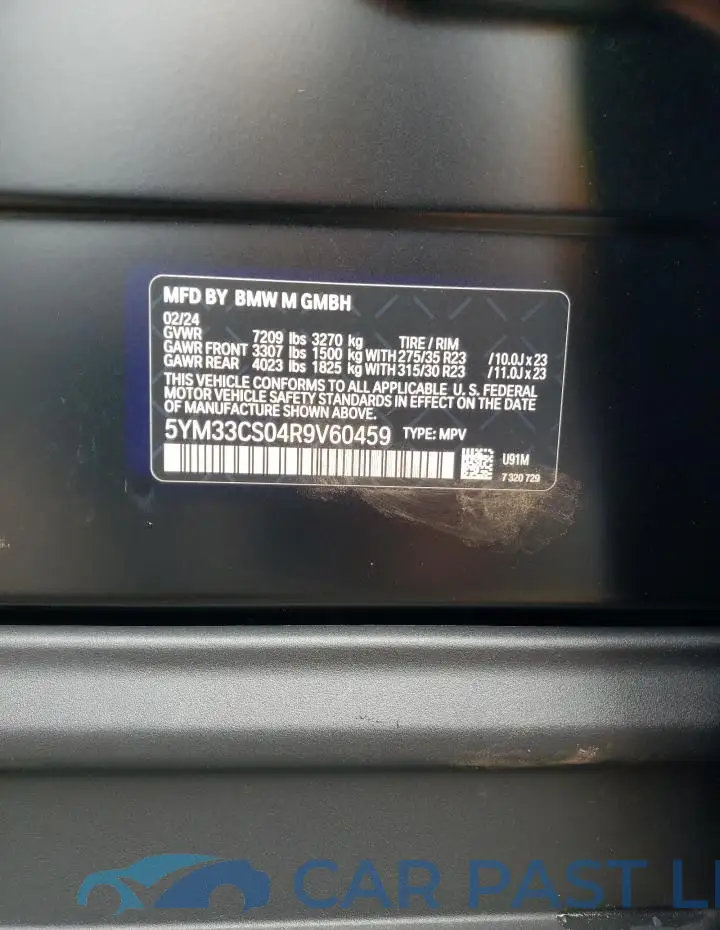 5YM33CS04R9V60459# 13