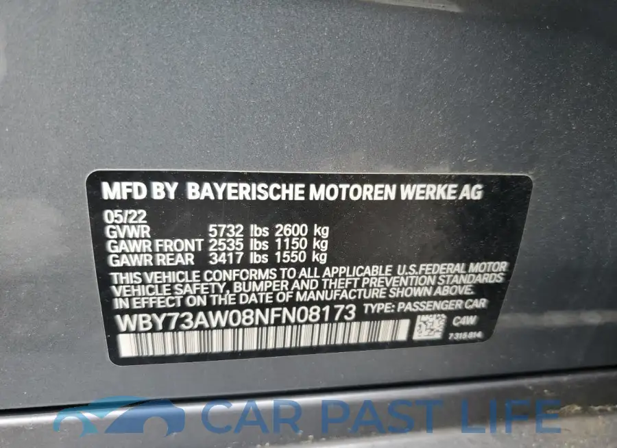 WBY73AW08NFN08173# 12