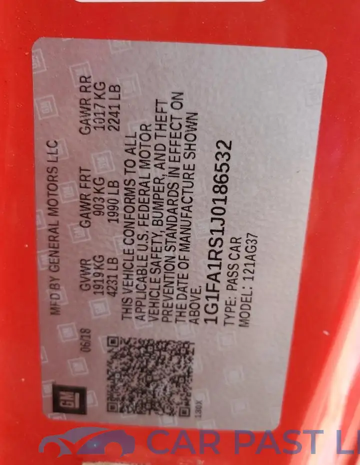 1G1FA1RS1J0186532# 12