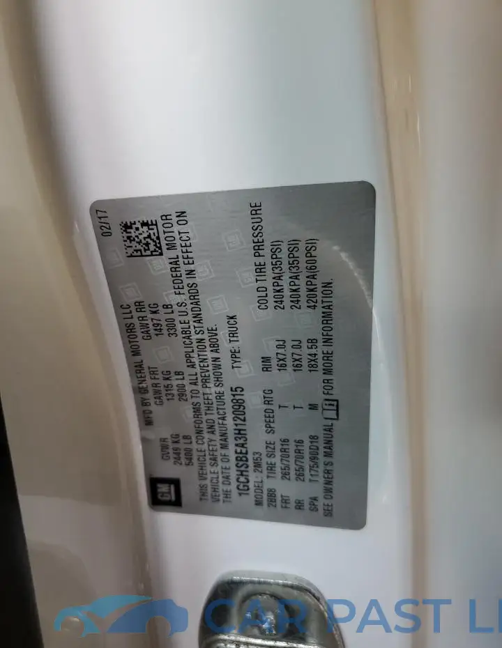 1GCHSBEA3H1209815# 12