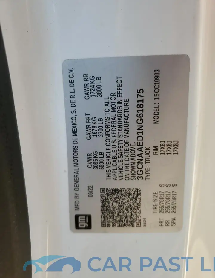 3GCNAAED1NG618175# 12