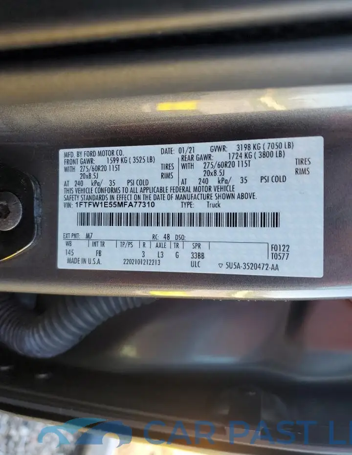 1FTFW1E55MFA77310# 12