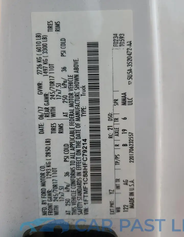 1FTMF1C88HFC79214# 12
