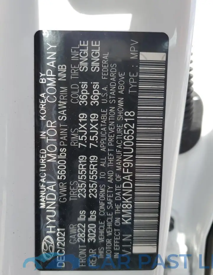 KM8KNDAF9NU065218# 13