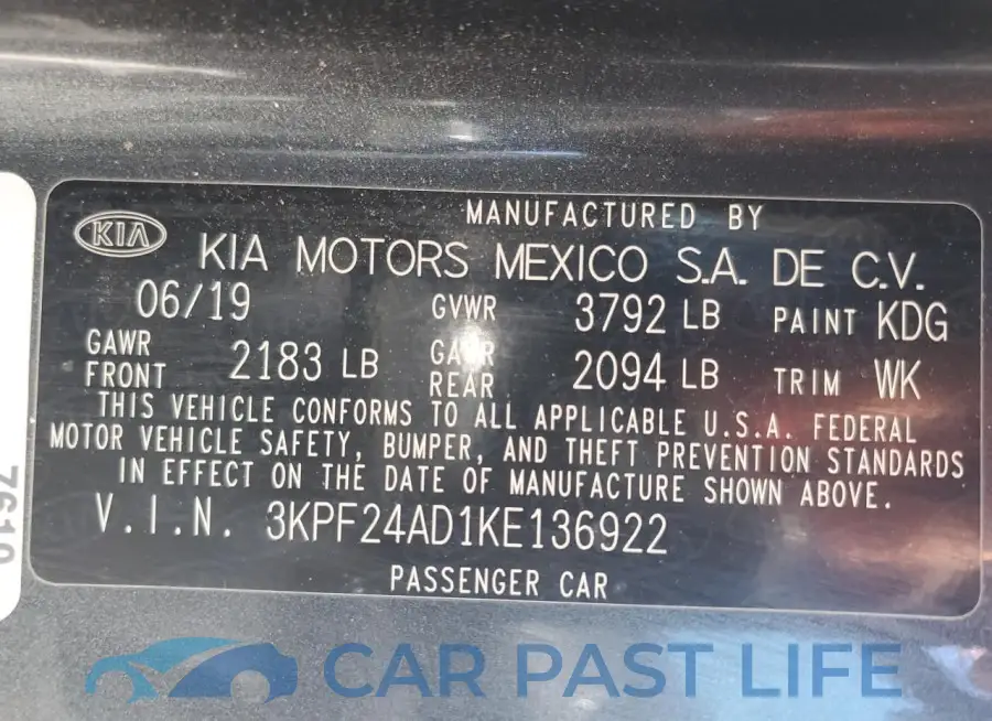 3KPF24AD1KE136922# 12