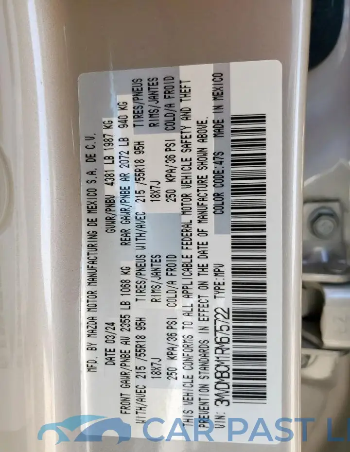 3MVDMBCM1RM675722# 13