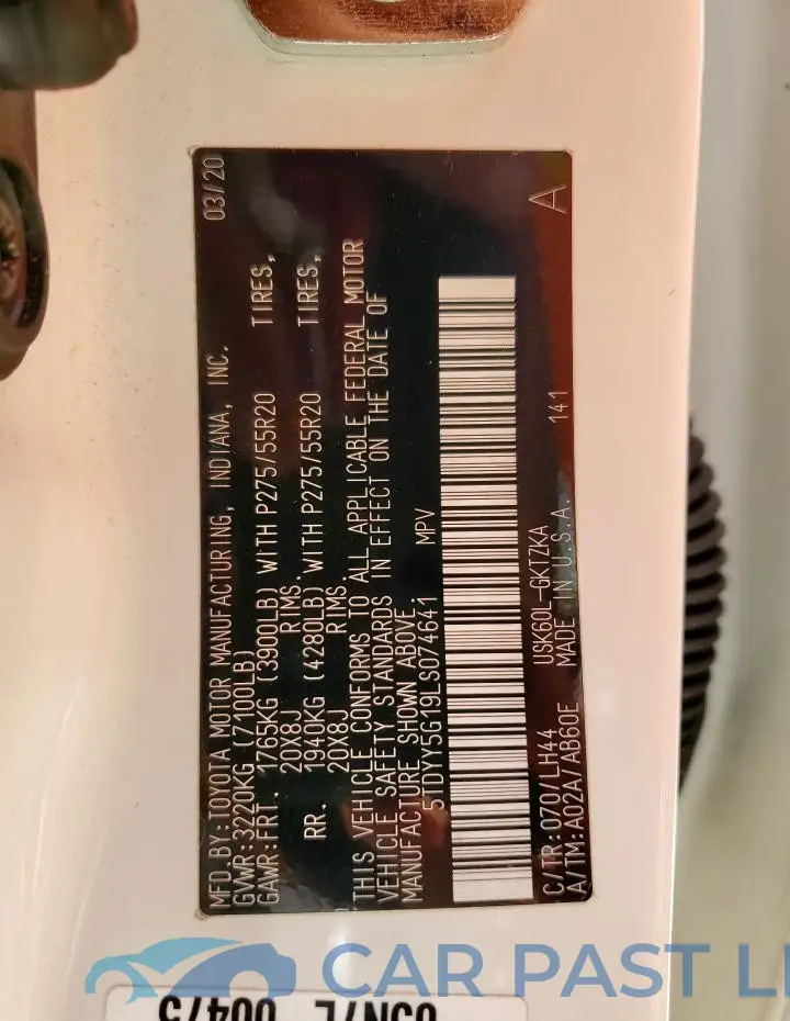 5TDYY5G19LS074641# 14