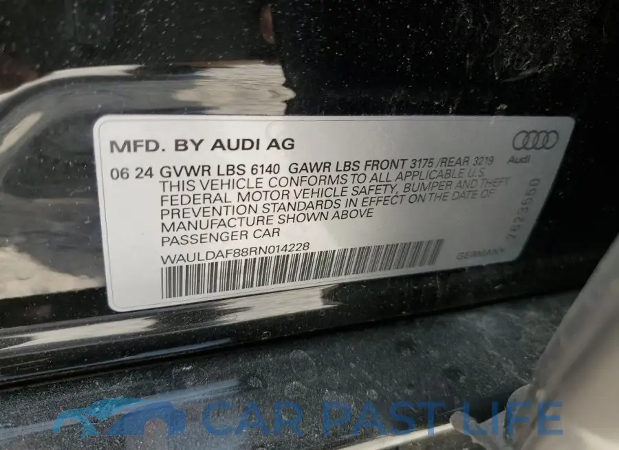 WAULDAF88RN014228# 12