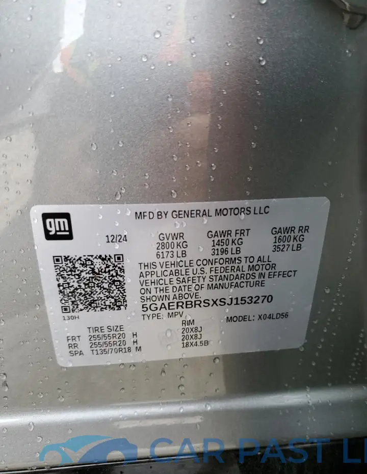 5GAERBRSXSJ153270# 13