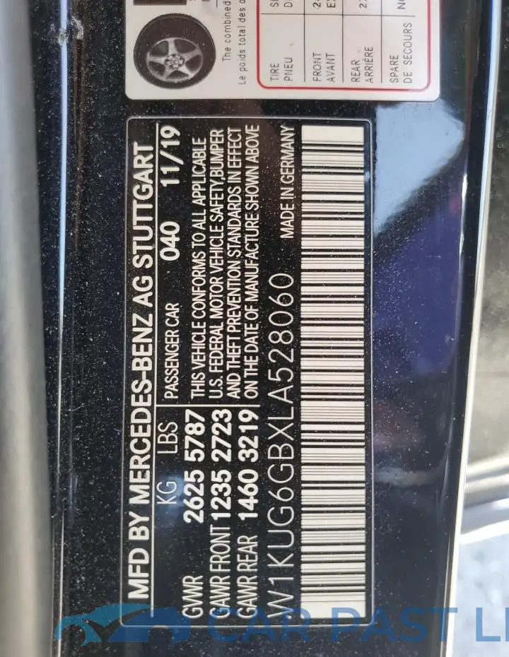 W1KUG6GBXLA528060# 12