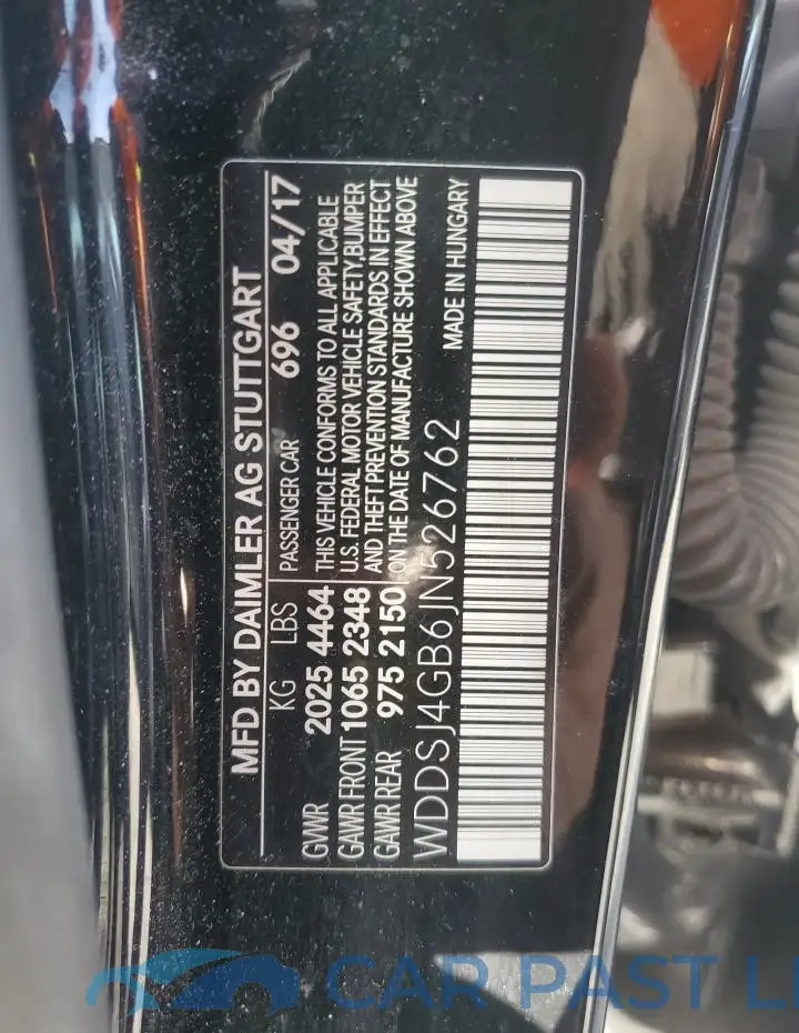 WDDSJ4GB6JN526762# 12